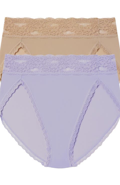 Goddess Lace Trim French Cut Brief 2-Pack