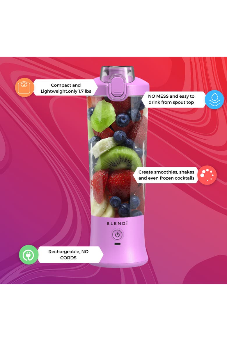 X 24 oz BPA-Free Rechargable Portable Blender, Alternate, color, Purple