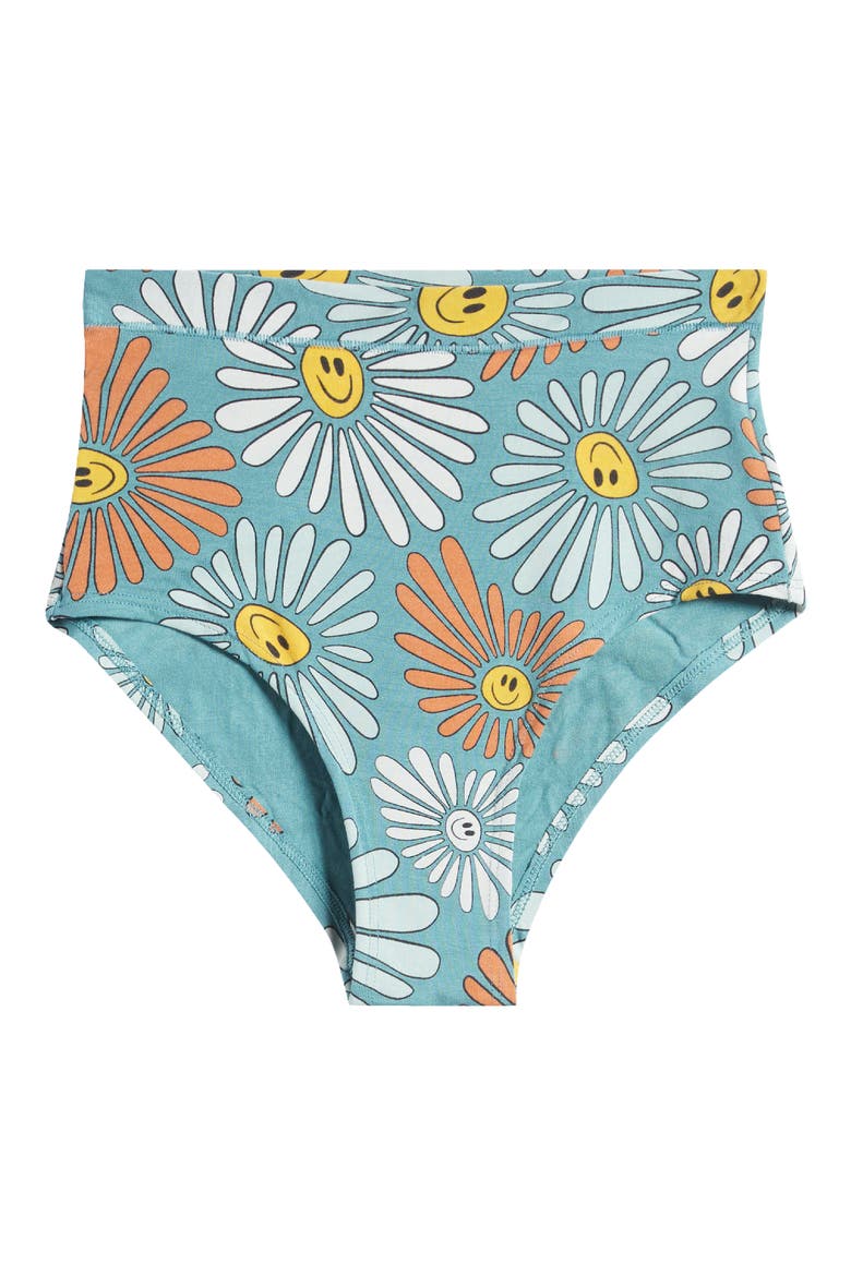 FeelFree High Waist Briefs, Alternate, color, DISCO DAISIES