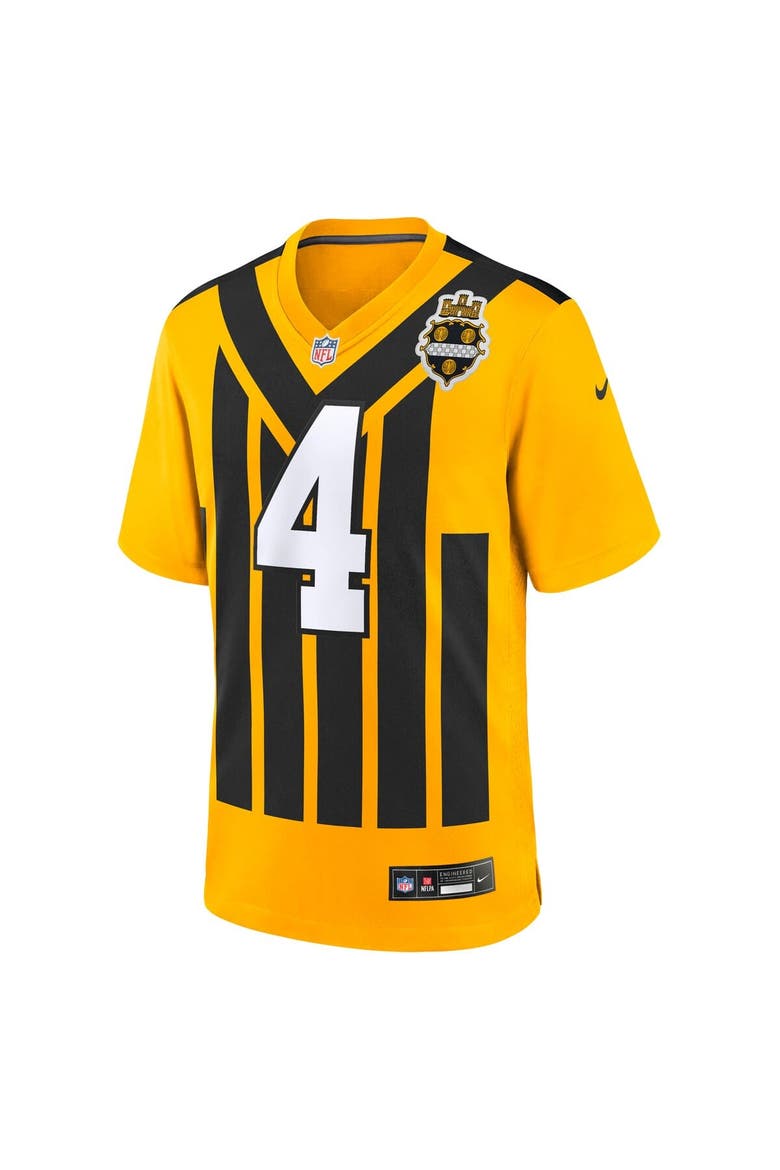 Men's Nike DK Metcalf Gold Pittsburgh Steelers Alternate 1933 Throwback Game Jersey, Alternate, color, Gold