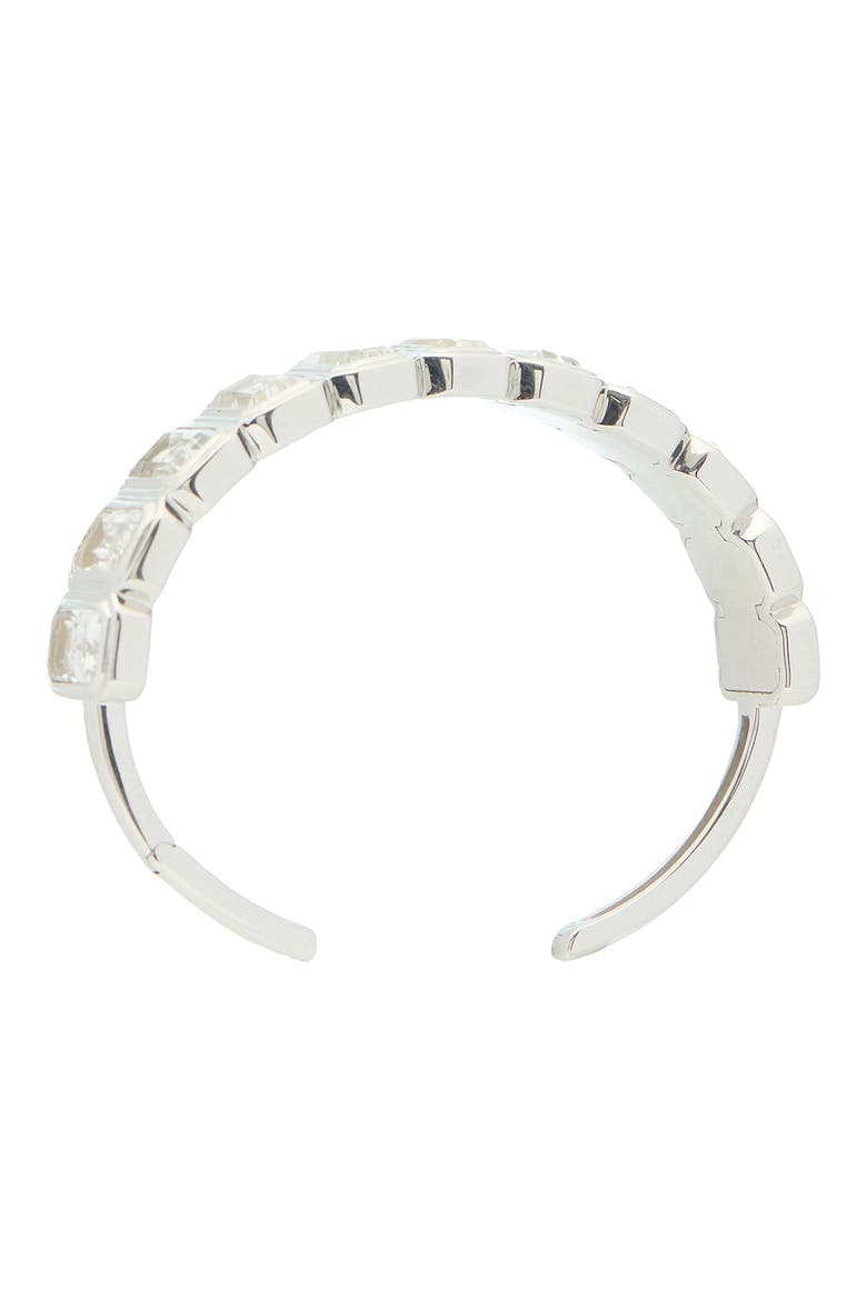 Ray of Light Quatrum Sterling Silver & White Topaz Cuff Bracelet, Alternate, color, WHITE TOPAZ