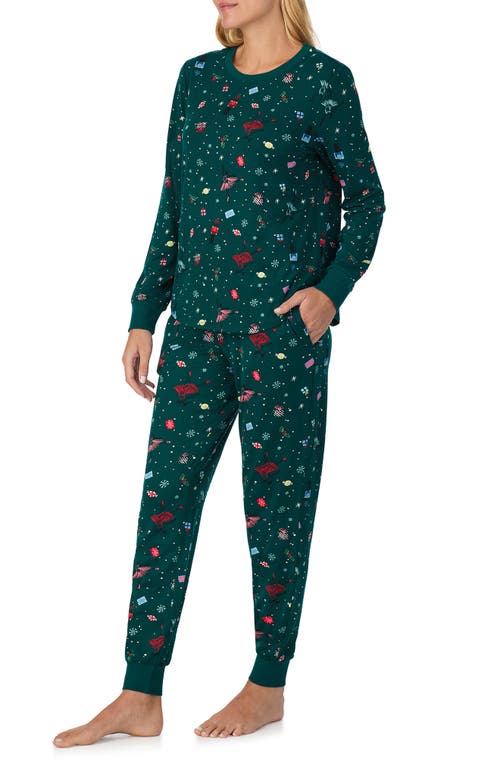 Kate Spade New York Print Pajamas In Green