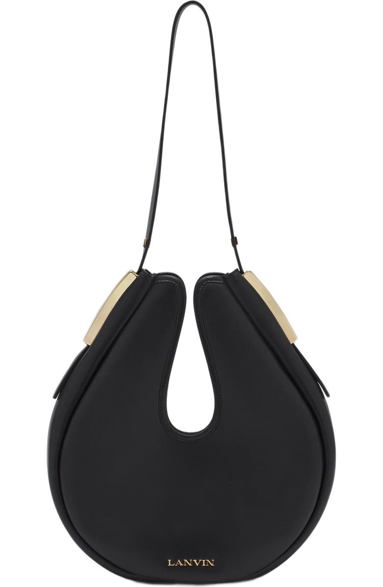 Lanvin Hobo Cymbal Leather Bag, Alternate, color,