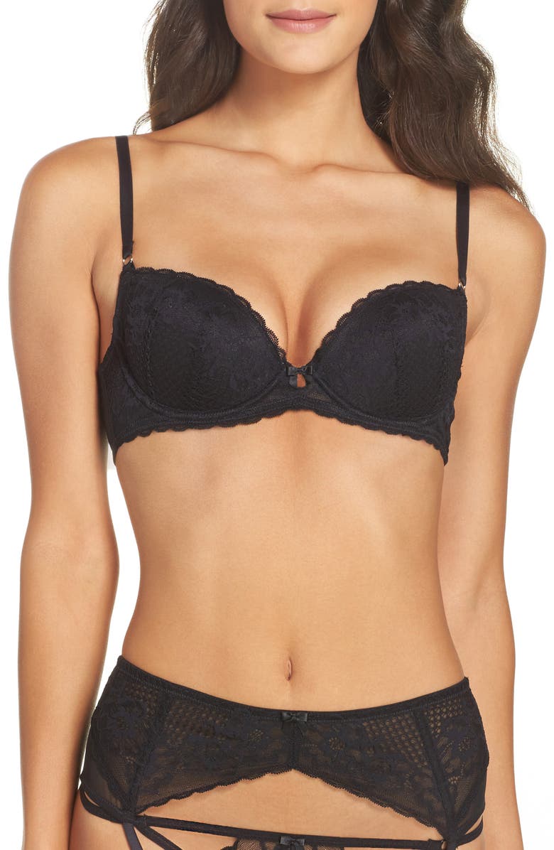 Betsey Johnson Perfectly Sexy Underwire Balconette Bra, Main, color, 