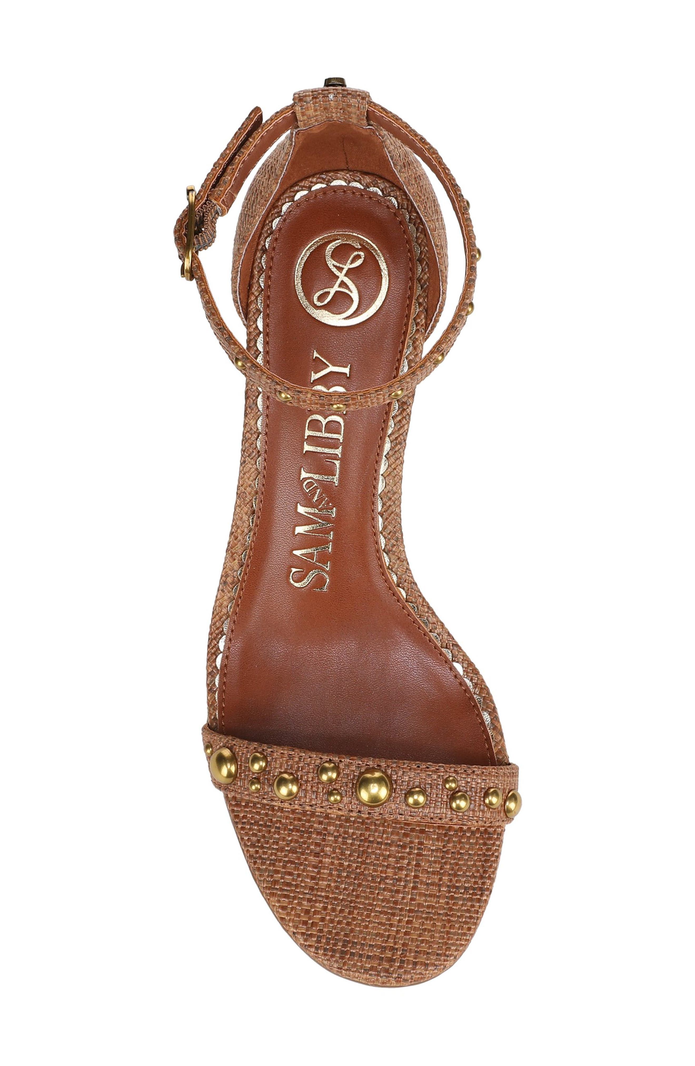 Jasmina Faux Leather Ankle Strap Sandal, Alternate, color, CUOIO