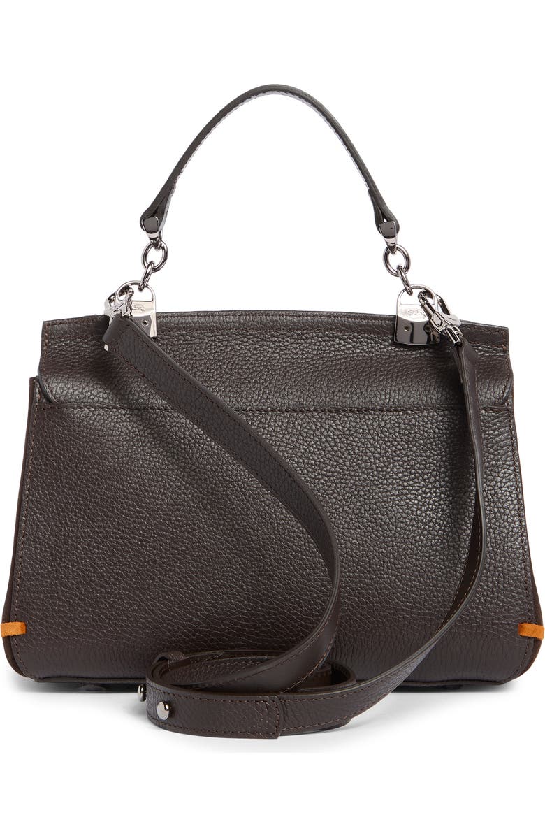 Longchamp Madeleine Leather Crossbody Bag, Alternate, color, Ebony
