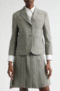 Thom Browne Glen Plaid Funmix Fresco Wool Crop Sport Coat