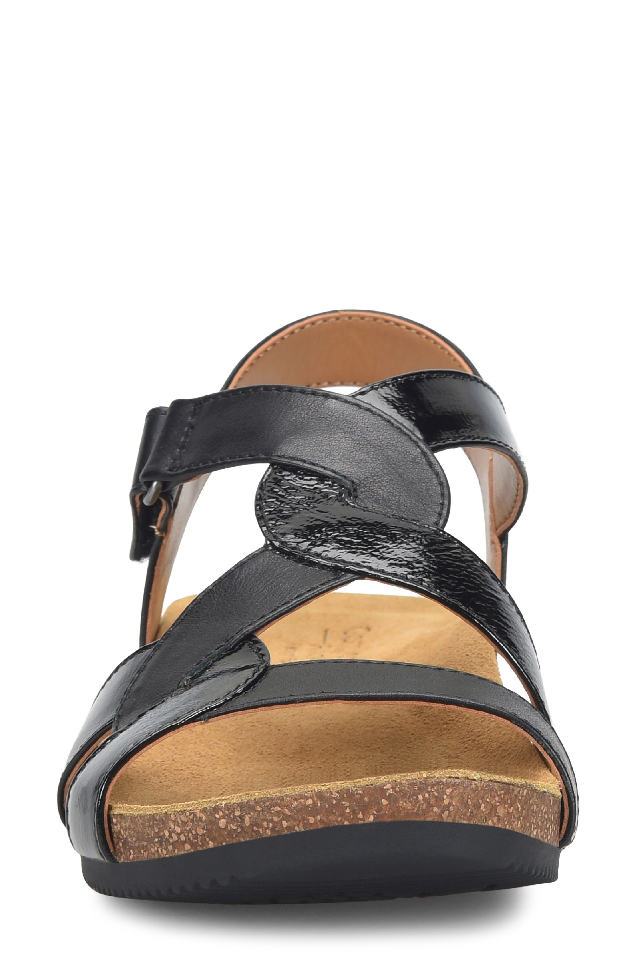 Comfortiva Garner Wedge Sandal, Alternate, color, Black