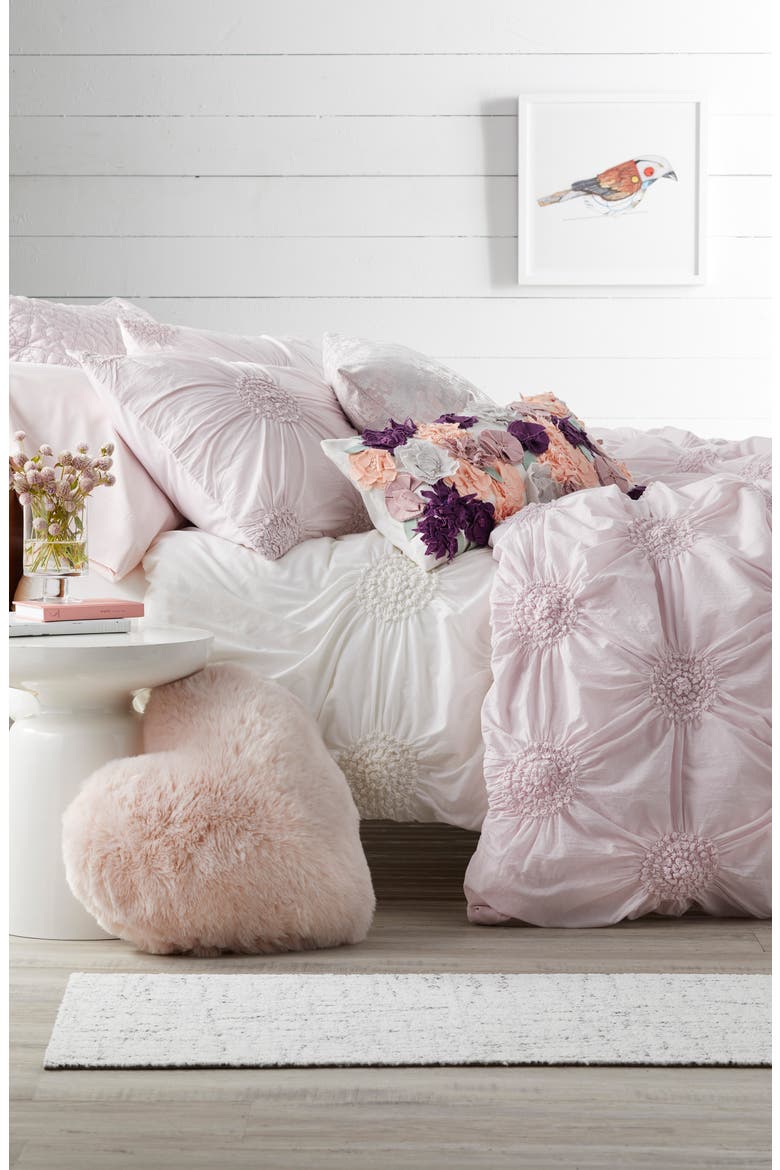 Cuddle Up Faux Fur Heart Accent Pillow, Alternate, color, PINK FROSTY