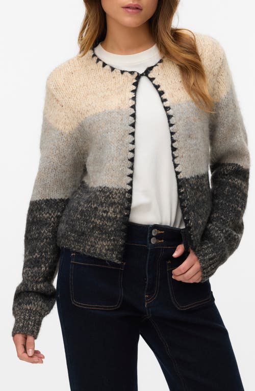 Vero Moda Jenna Contrast Trim Cardigan In Multi