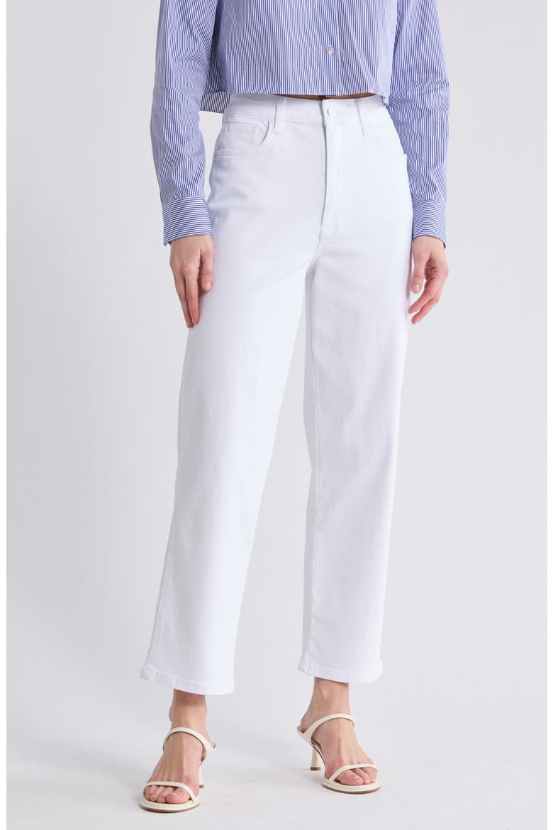 Melissa High Waist Straight Leg Jeans, Main, color, OPTIC WHITE