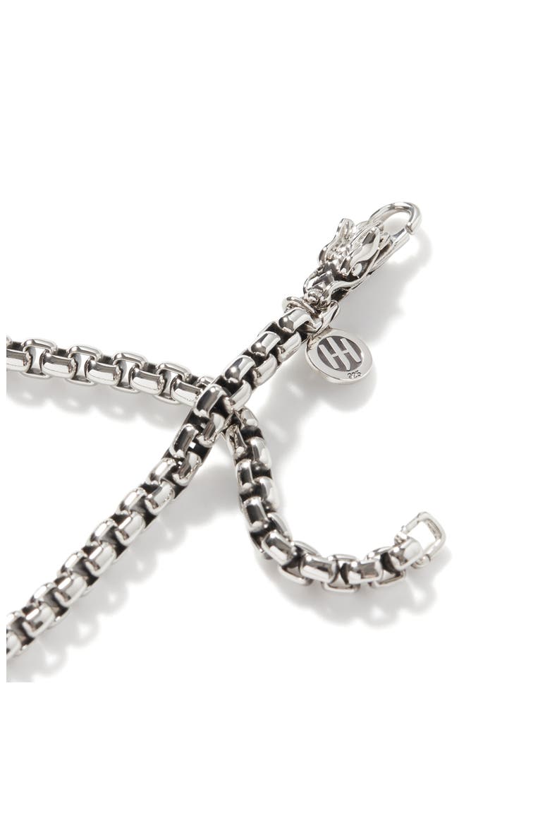 Men's Naga Box Chain Necklace, Alternate, color, SILVER