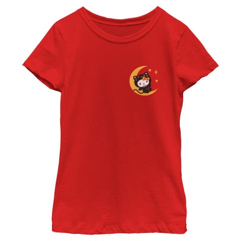 Girls Hello Kitty Black Cat Costume Party T Shirt