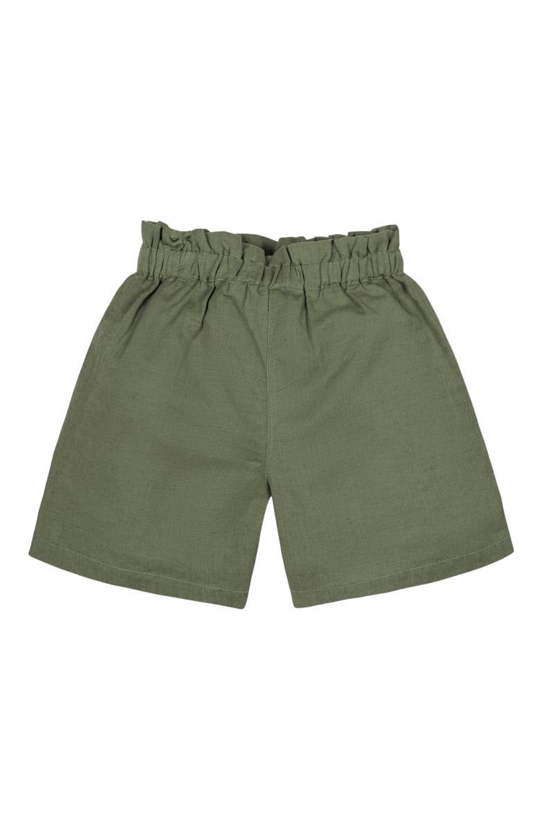 Hope & Henry Girls' Pull-On Cinched Waist Linen Short, Infant, Alternate, color, 