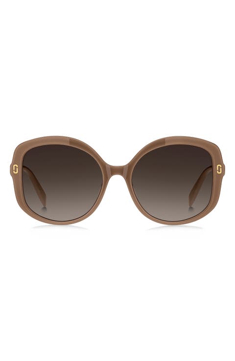 56mm Gradient Round Sunglasses