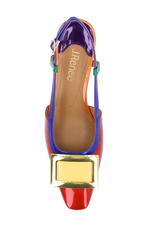 J. Reneé Kellen Slingback Pump In Red/blue/green