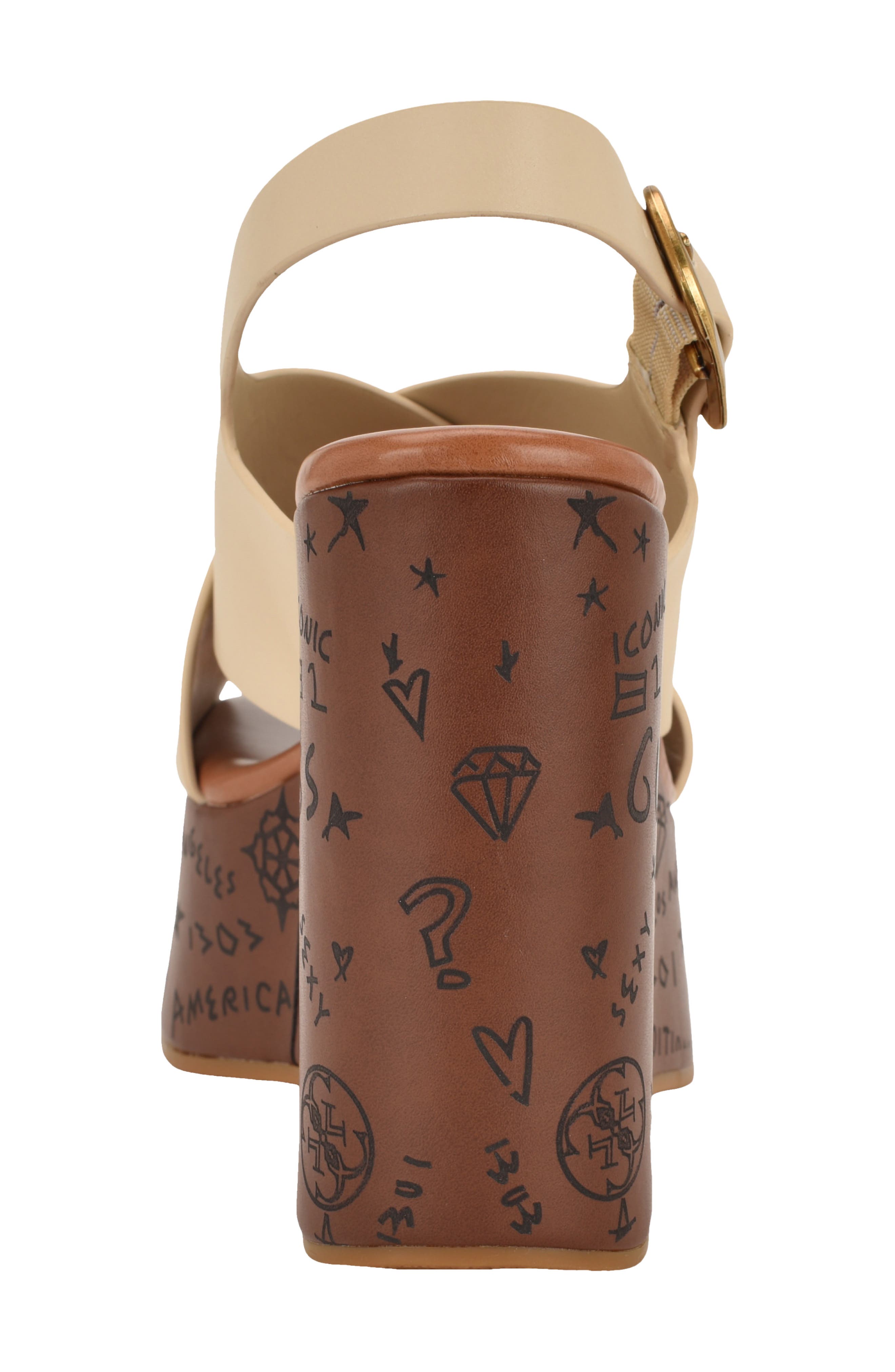 Yarisel Platform Wedge Sandal, Alternate, color, IVORY