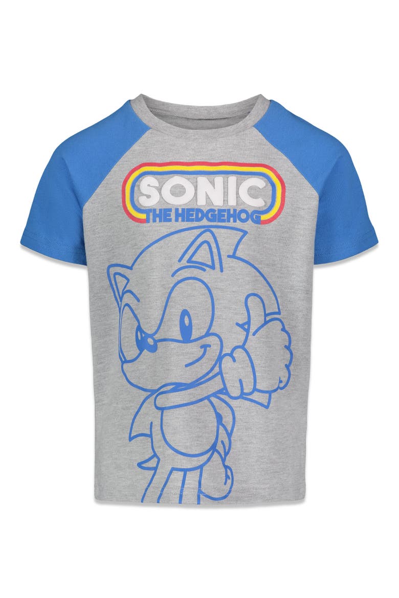 Sonic the Hedgehog 2-Pack T-Shirts, Alternate, color, Black / Grey / Blue