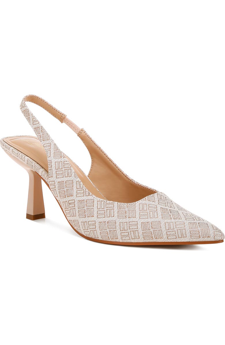 LONDON RAG Faina Slinback Pointed Toe Pump, Main, color, Beige