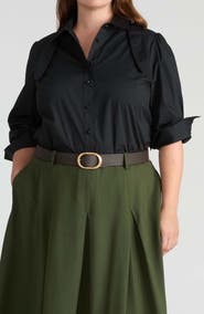 Universal Standard Janet Stretch Poplin Button-Up Shirt