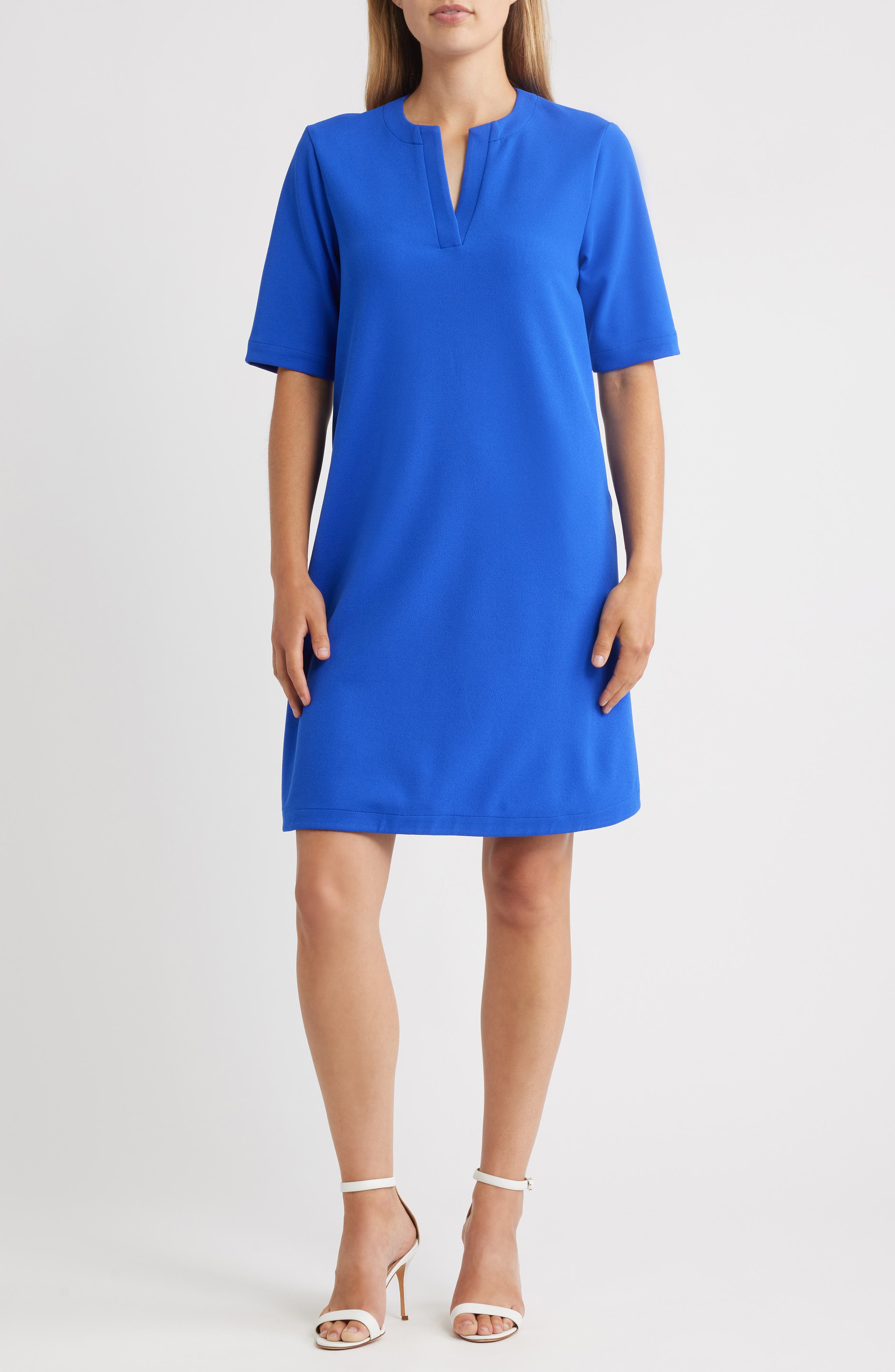 Stretch Crepe A-Line Dress - image 3