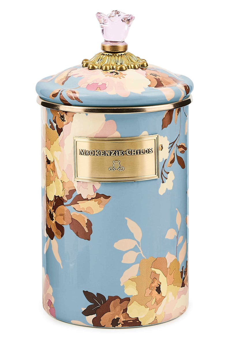 Wild Rose Slate Large Canister, Main, color, BLUE