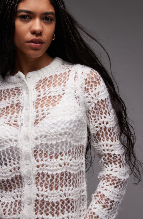 TOPSHOP TOPSHOP OPEN STITCH CARDIGAN