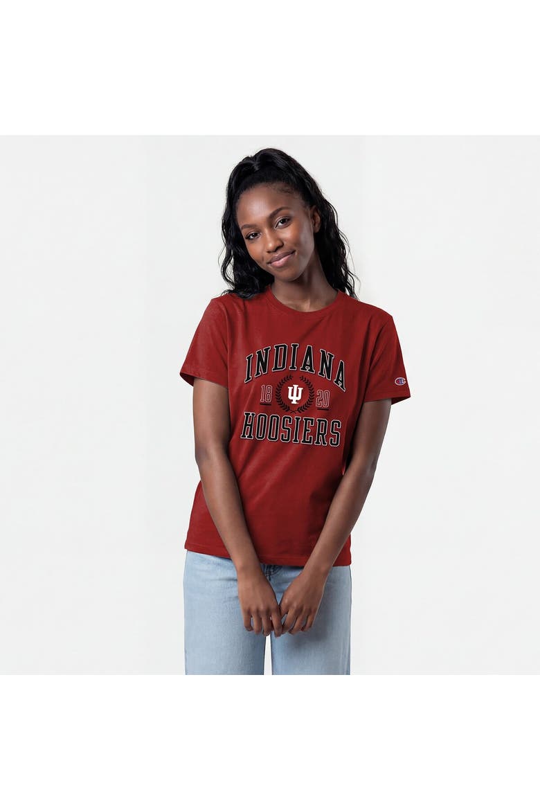 Women's Champion Crimson Indiana Hoosiers Lifestyle T-Shirt, Main, color, Crimson