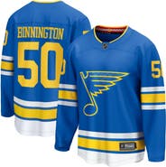 FANATICS Men's Fanatics Jordan Binnington Blue St. Louis Blues Home Breakaway Player Jersey