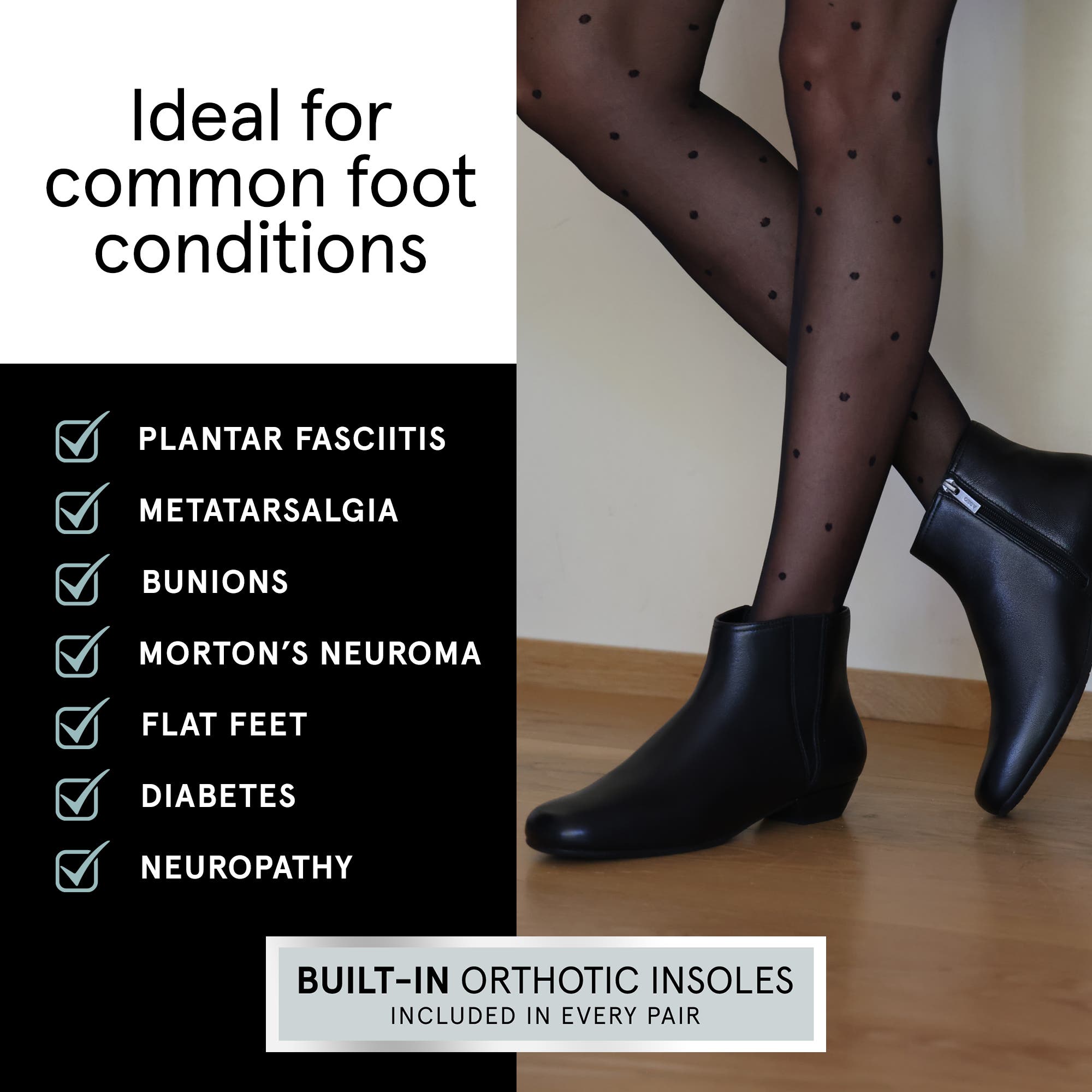 ABEO Via Boot, Alternate, color, Black Suede - Metatarsal