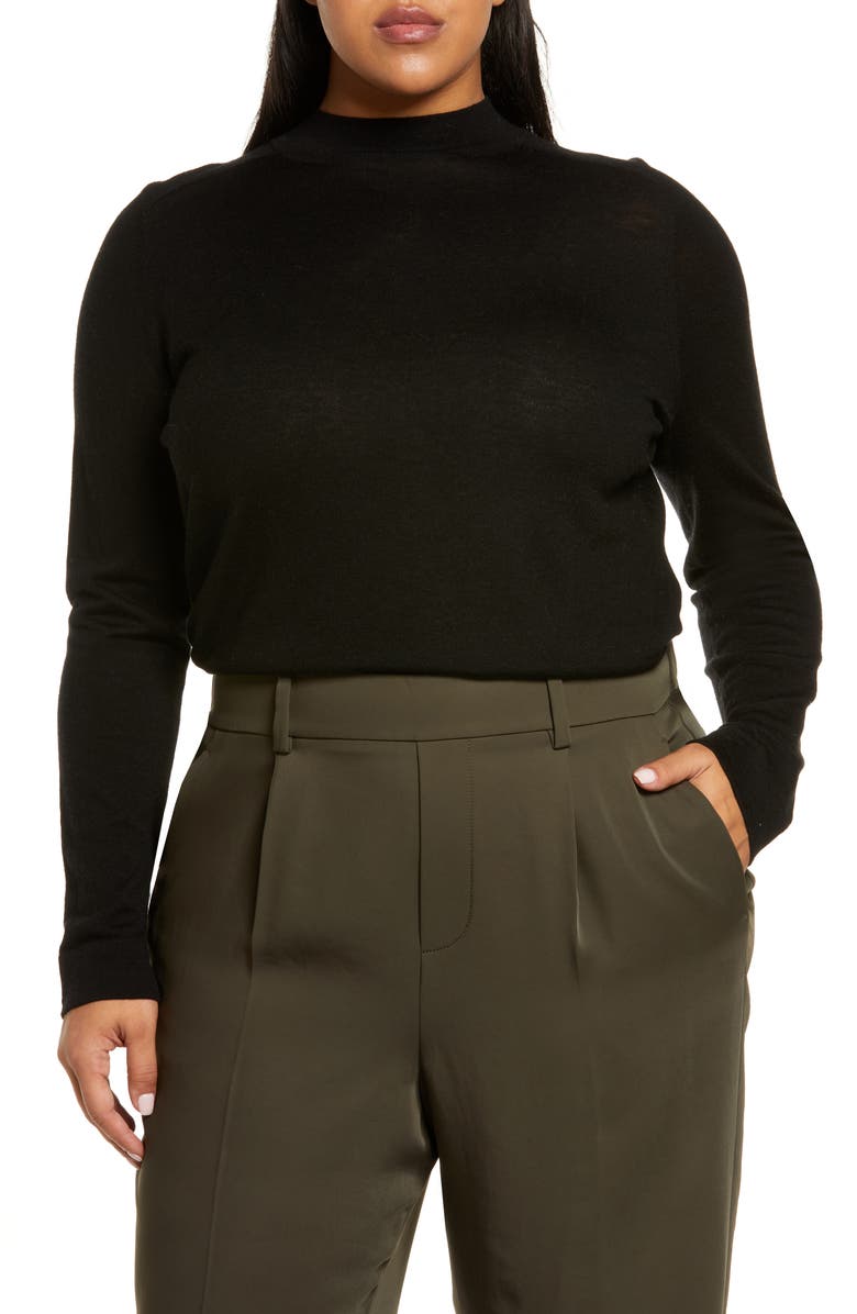 Vince Seamless Mock Neck Wool Blend Sweater, Main, color,
