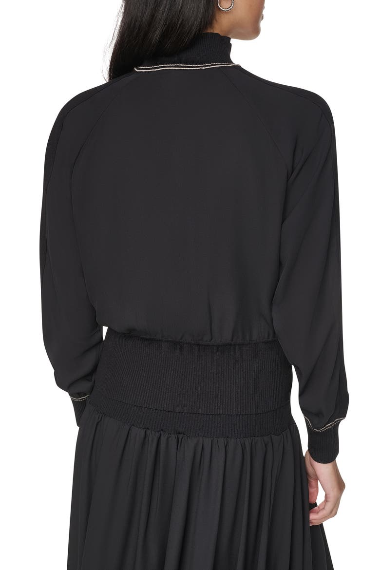 Mixed Media Sweater, Alternate, color, BLACK