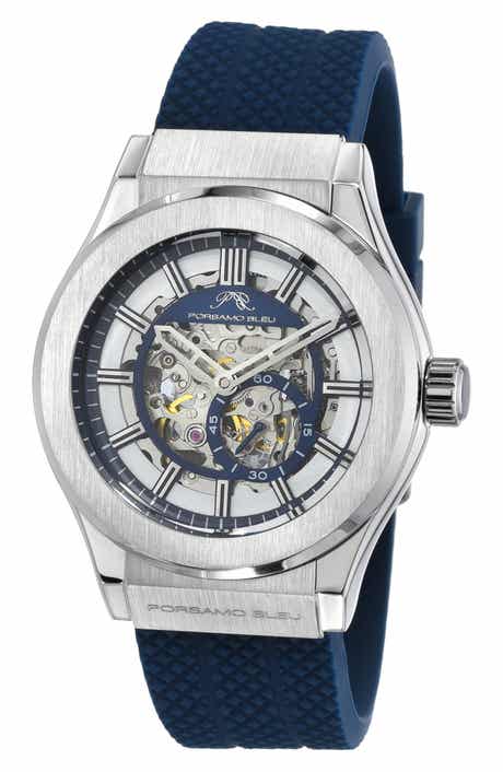 PORSAMO BLEU Cruz Silicone Automatic Watch, 45mm