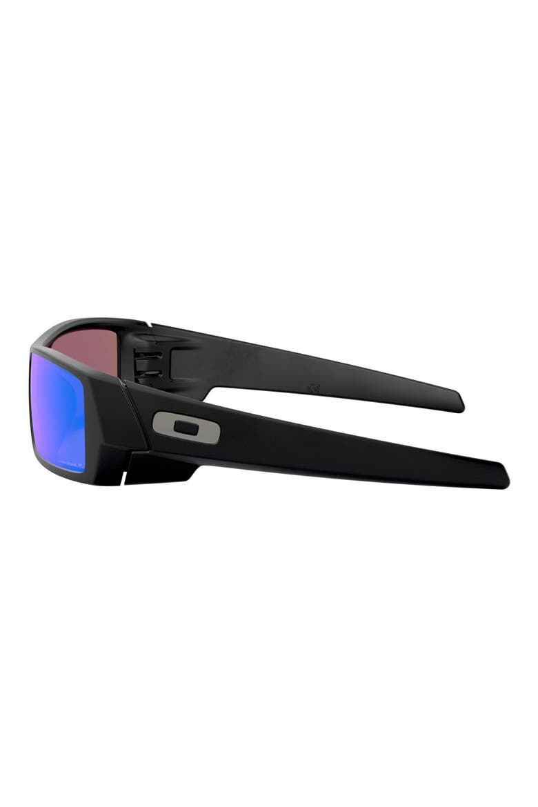 Gascan® 60mm Prizm™ Polarized Rectangle Sunglasses, Alternate, color, MATTE BLACK/ PRIZM SAPPHIRE