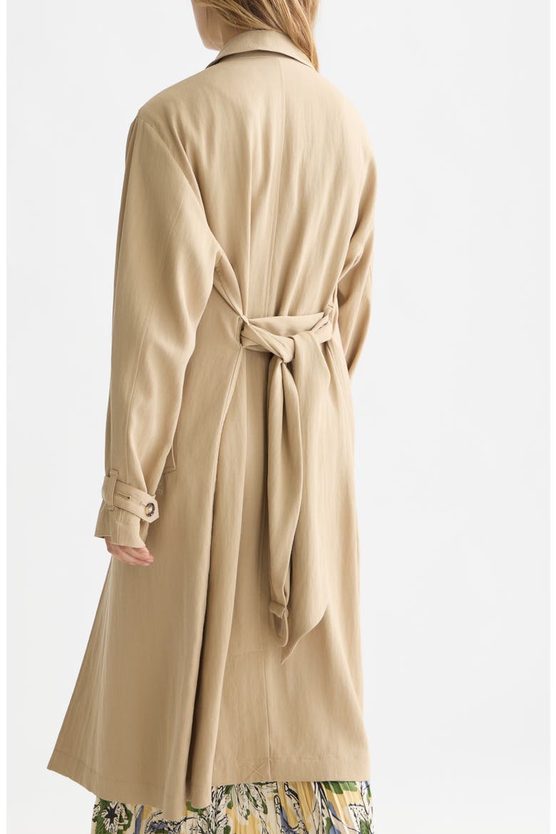 Flowy Trench Coat, Alternate, color, TRAVERTINE