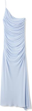 MANGO Asymmetric Ruched Dress