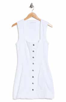 Good American Button Front Denim Minidress