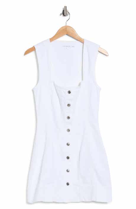 Good American Button Front Denim Minidress