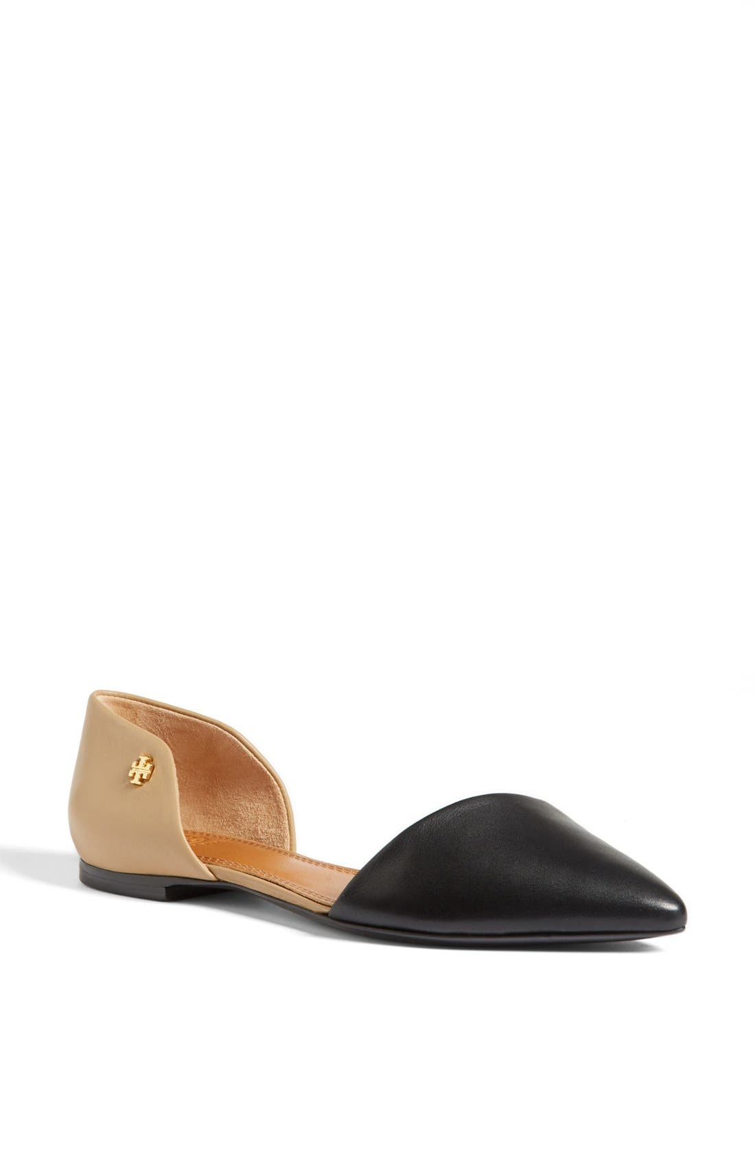Tory Burch Leather Flat, Main, color, 