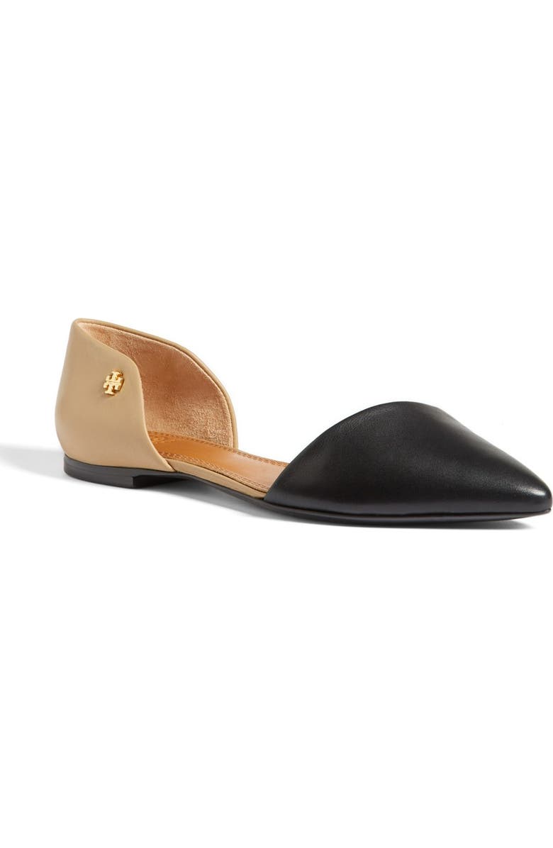 Tory Burch Leather Flat, Main, color,