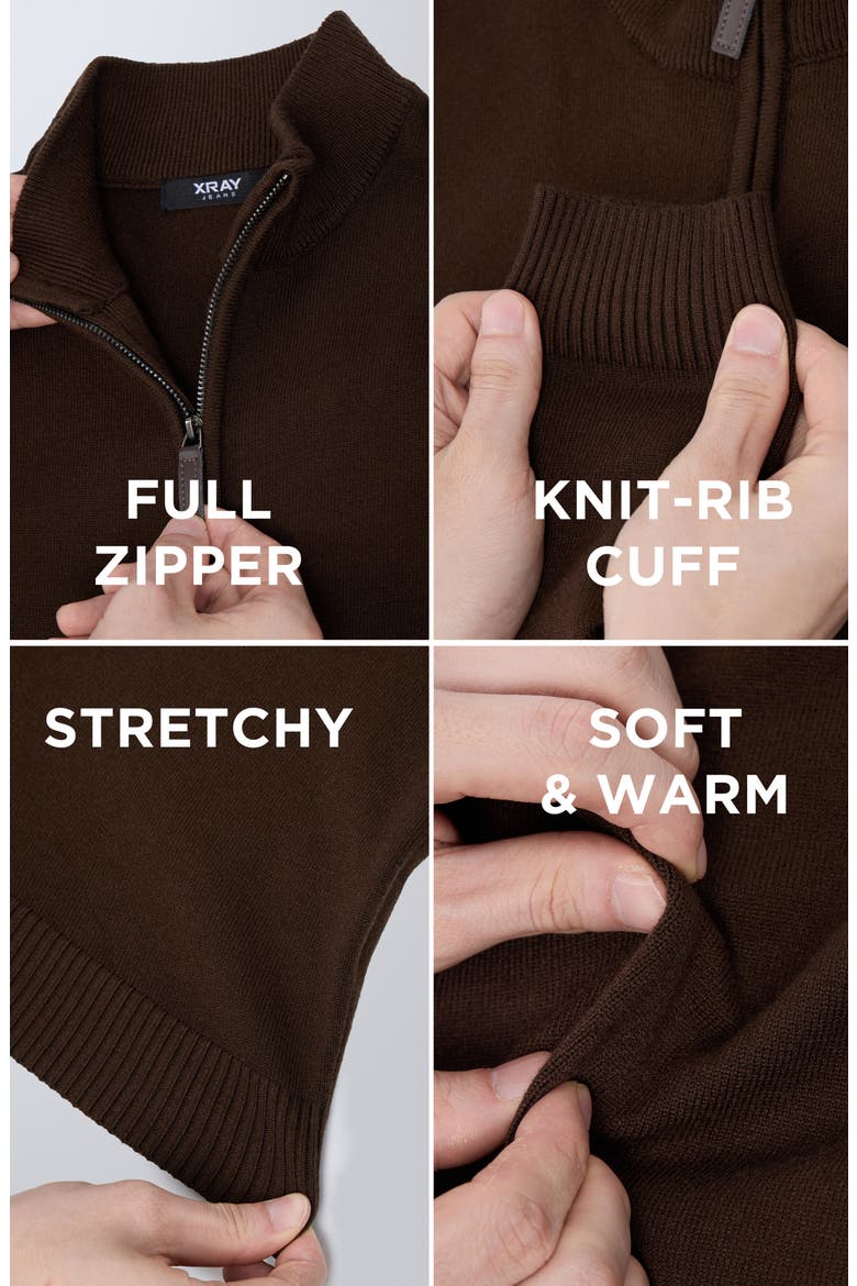 Kids' Full Zip Cardigan Sweater, Alternate, color, BROWN