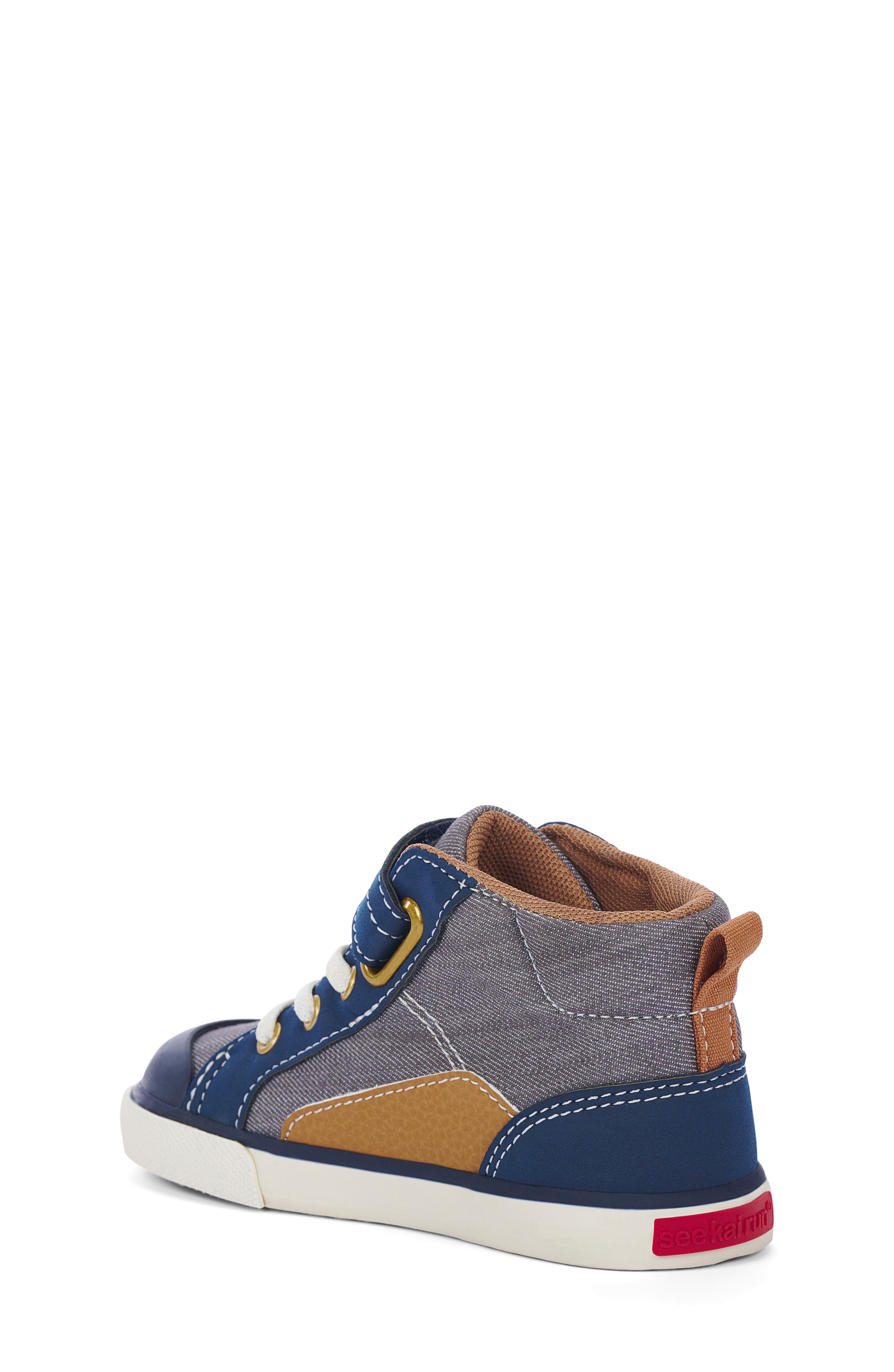 See Kai Run Kids' Dayton High Top Sneaker, Alternate, color, Gray Denim