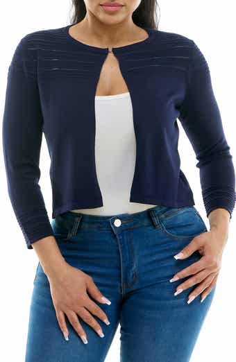 Sheer Stripe Knit Bolero