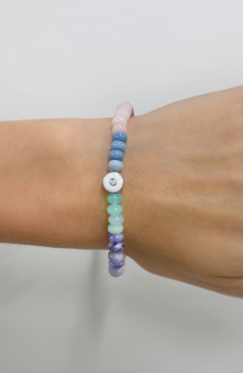 Anzie Jac + Jo Soul Pastel Opal Beaded Stretch Bracelet, Alternate, color, Pastel Multicolor