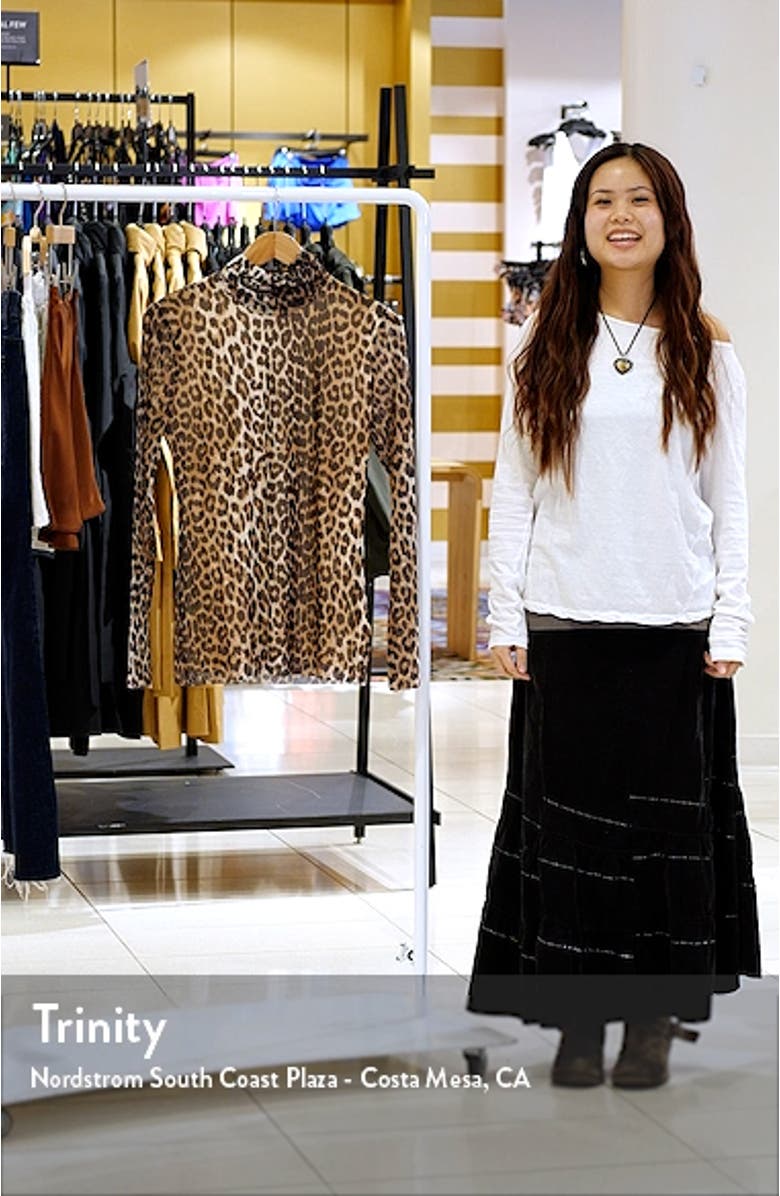Animal Print Turtleneck Top, sales video thumbnail