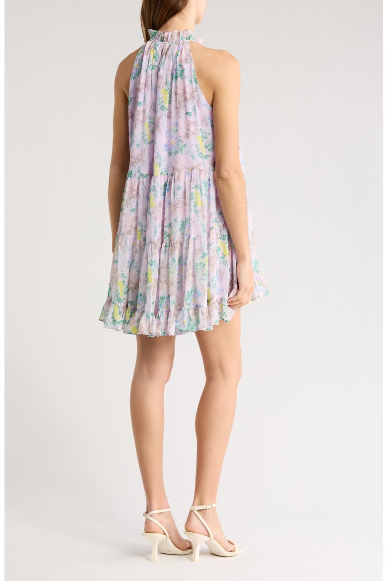 Washed Floral Print Minidress, Alternate, color, PASTEL MULTI