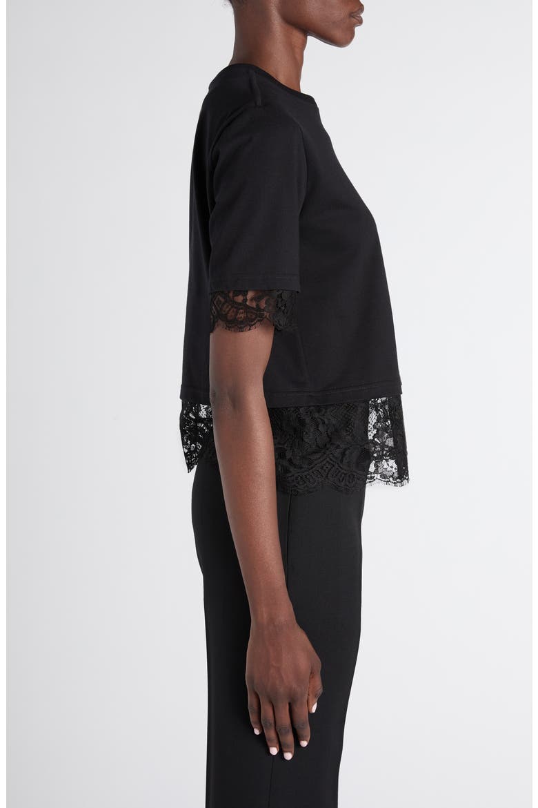 Lace Layer T-Shirt, Alternate, color, BLACK