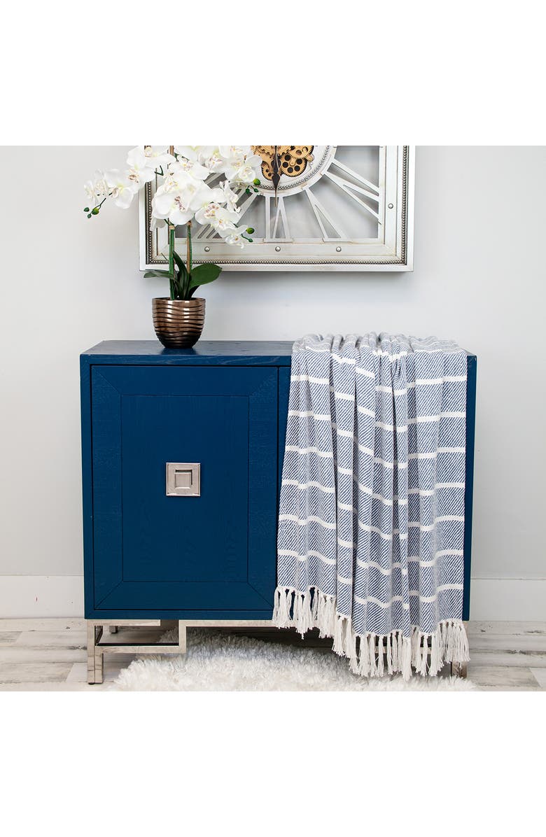 PARKLAND COLLECTION Mio Stripe Throw Blanket, Alternate, color, Blue