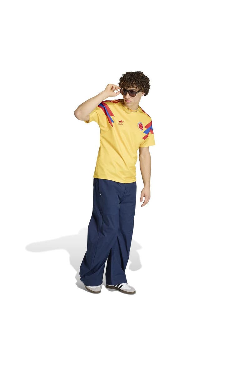 Men's adidas  Yellow Colombia National Team 1990 Bringback Home Jersey, Alternate, color, Yellow