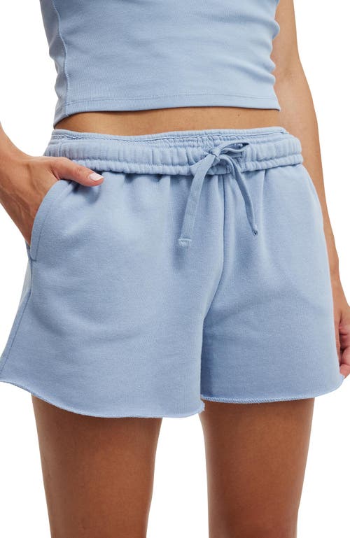 Cotton On Classic Fleece Mini Short In Dusk Blue